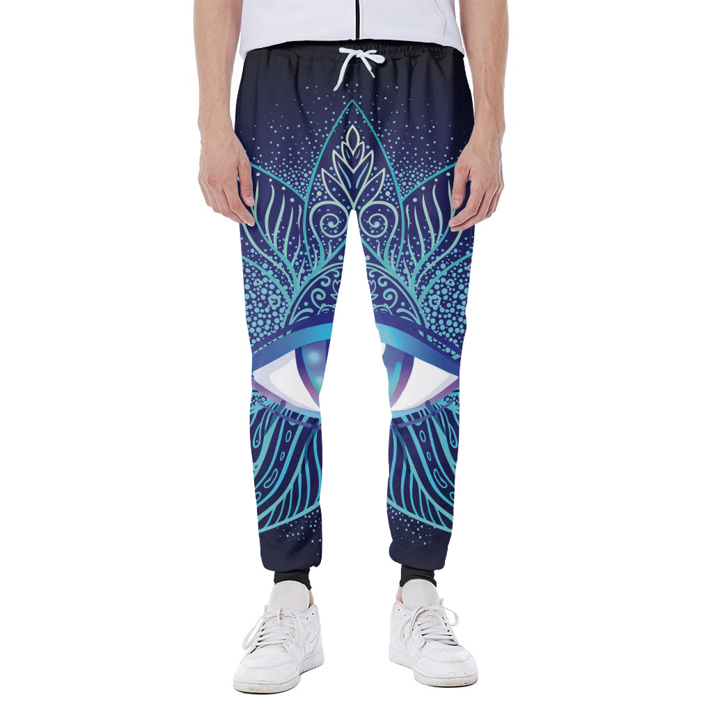 Eye of Providence Flower Print Scuba Joggers