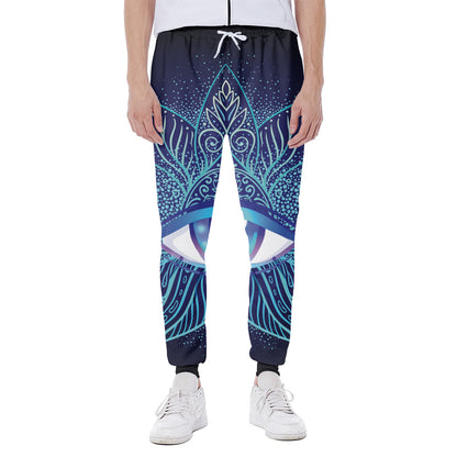 Eye of Providence Flower Print Scuba Joggers