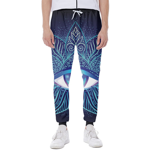 Eye of Providence Flower Print Scuba Joggers