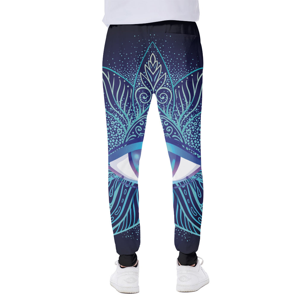 Eye of Providence Flower Print Scuba Joggers