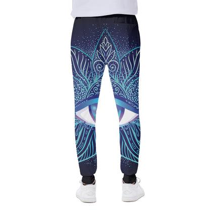 Eye of Providence Flower Print Scuba Joggers
