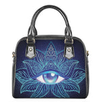 Eye of Providence Flower Print Shoulder Handbag