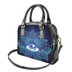 Eye of Providence Flower Print Shoulder Handbag