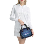 Eye of Providence Flower Print Shoulder Handbag