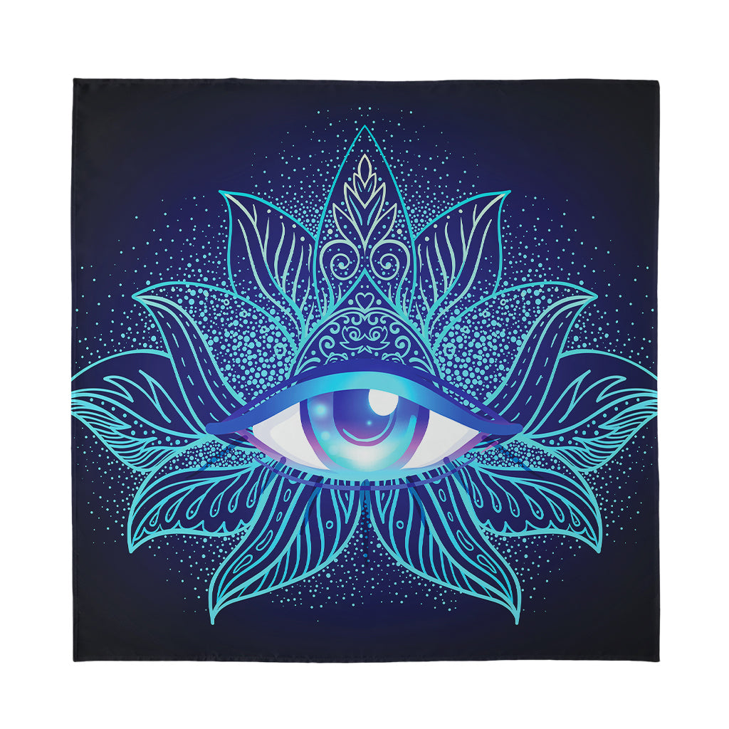 Eye of Providence Flower Print Silk Bandana