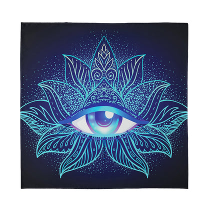 Eye of Providence Flower Print Silk Bandana