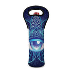 Eye of Providence Flower Print Single Neoprene Wine Tote