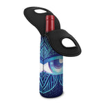 Eye of Providence Flower Print Single Neoprene Wine Tote