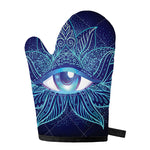 Eye of Providence Flower Print Single Oven Mitt