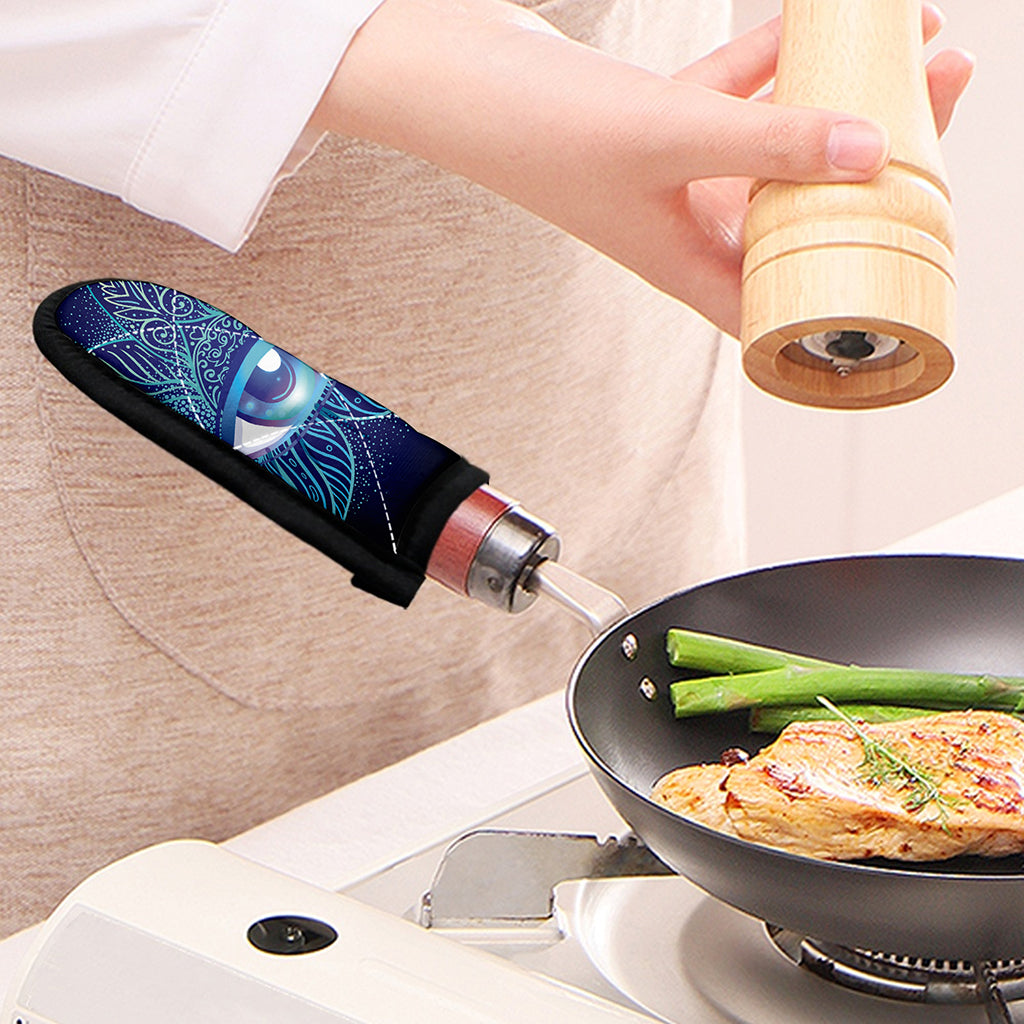 Eye of Providence Flower Print Skillet Handle Cover