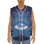 Eye of Providence Flower Print Sleeveless Baseball Jersey