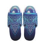 Eye of Providence Flower Print Slippers