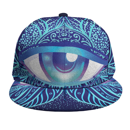 Eye of Providence Flower Print Snapback Cap