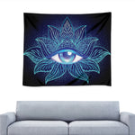Eye of Providence Flower Print Tapestry