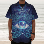Eye of Providence Flower Print Textured Short Sleeve Shirt
