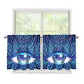 Eye of Providence Flower Print Tier Curtains