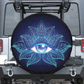 Eye of Providence Flower Print Tire Cover