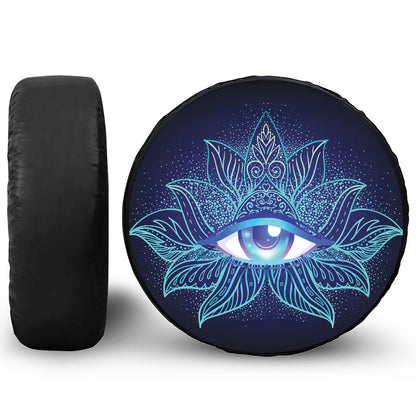 Eye of Providence Flower Print Tire Cover