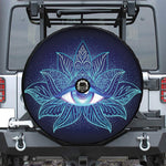 Eye of Providence Flower Print Tire Cover With Camera Hole