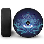 Eye of Providence Flower Print Tire Cover With Camera Hole