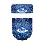 Eye of Providence Flower Print Toilet Lid And Tank Cover Set