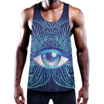 Eye of Providence Flower Print Training Tank Top