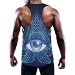 Eye of Providence Flower Print Training Tank Top