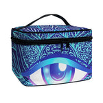 Eye of Providence Flower Print Travel Makeup Bag
