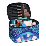 Eye of Providence Flower Print Travel Makeup Bag
