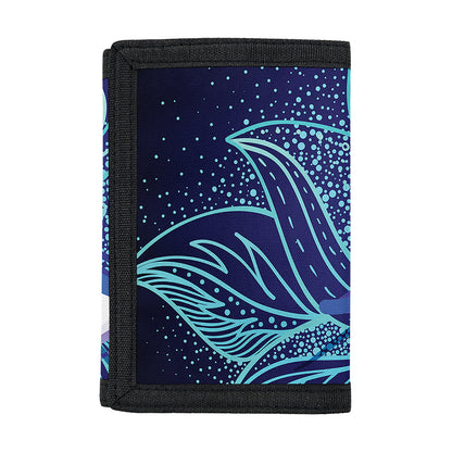 Eye of Providence Flower Print Trifold Wallet