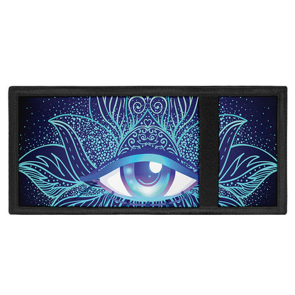 Eye of Providence Flower Print Trifold Wallet