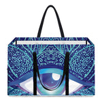 Eye of Providence Flower Print Utility Tote Bag