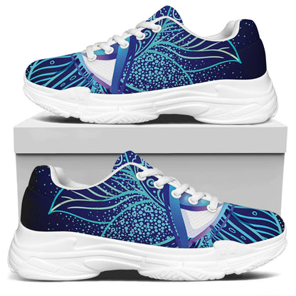 Eye of Providence Flower Print White Chunky Shoes