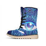 Eye of Providence Flower Print Winter Boots
