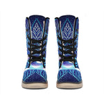 Eye of Providence Flower Print Winter Boots