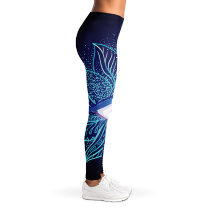 Eye of Providence Flower Print Women's Leggings