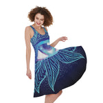 Eye of Providence Flower Print Women's Sleeveless Dress