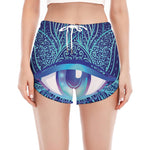 Eye of Providence Flower Print Women's Split Running Shorts