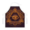 Eye of Providence Mandala Print Adjustable Apron