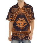 Eye of Providence Mandala Print Aloha Shirt