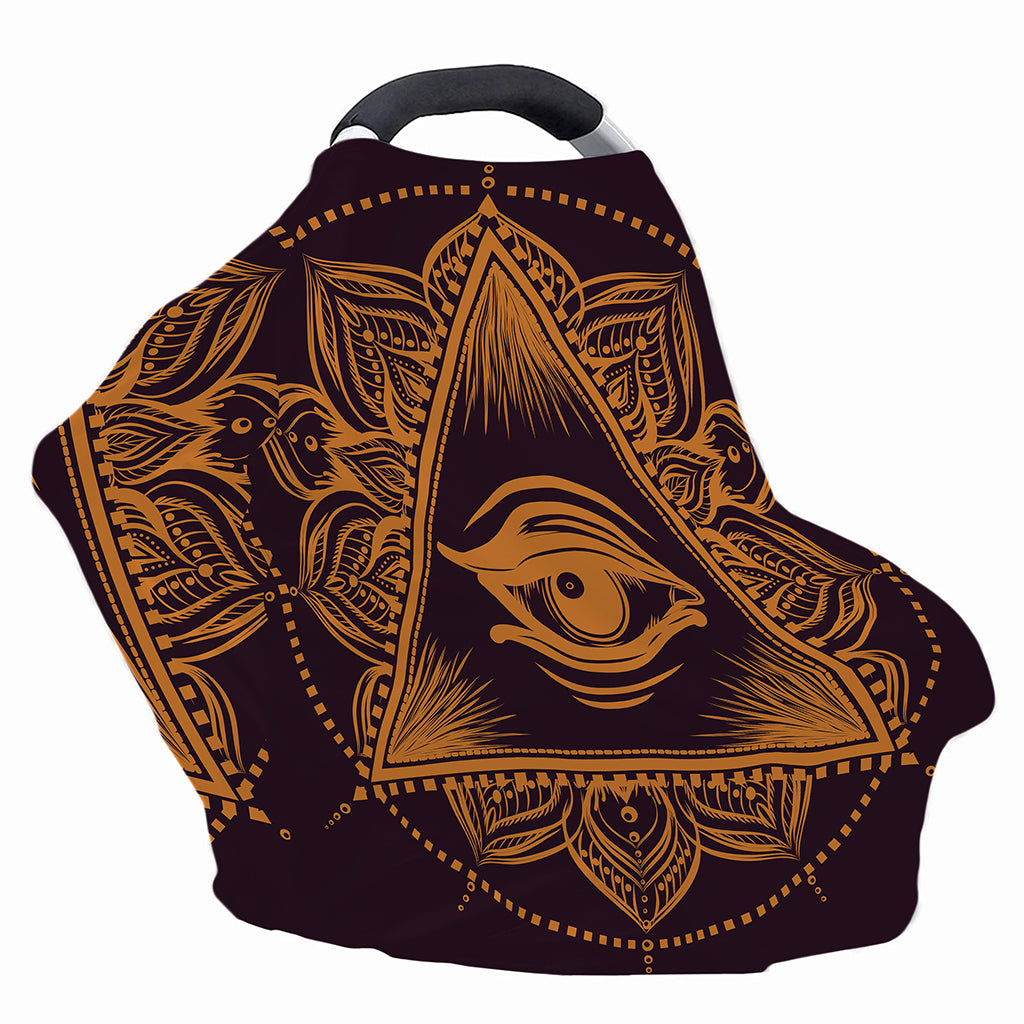 Eye of Providence Mandala Print Baby Seat Cover