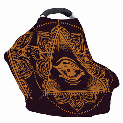 Eye of Providence Mandala Print Baby Seat Cover