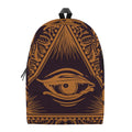 Eye of Providence Mandala Print School Backpack