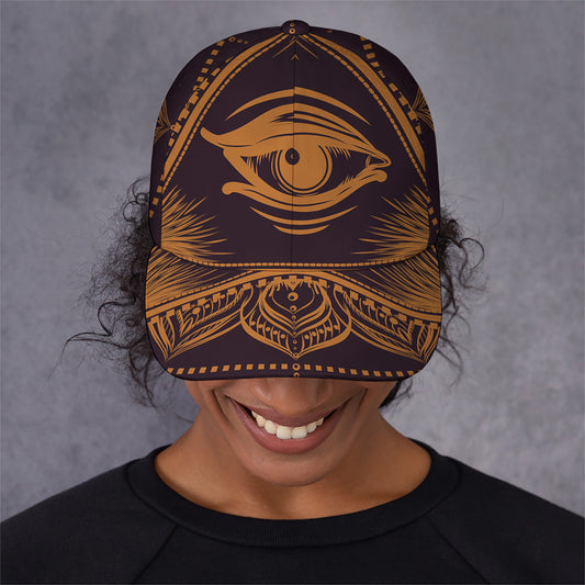 Eye of Providence Mandala Print Baseball Cap