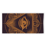 Eye of Providence Mandala Print Beach Towel