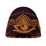 Eye of Providence Mandala Print Beanie