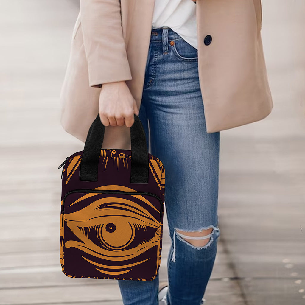 Eye of Providence Mandala Print Bible Tote Bag