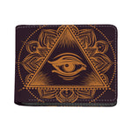 Eye of Providence Mandala Print Bifold Wallet