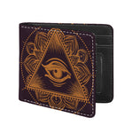 Eye of Providence Mandala Print Bifold Wallet