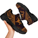 Eye of Providence Mandala Print Black Chunky Shoes